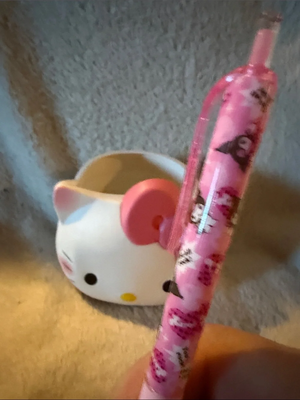 Hello Kitty White Face Organizer with Pink Bow